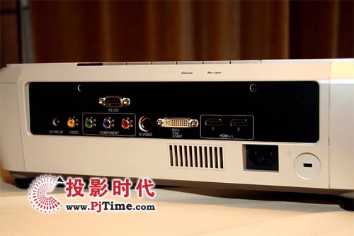 奥图码HD80家用投影机 正背面接口图