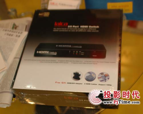现场展示的5端口HDMI分配器