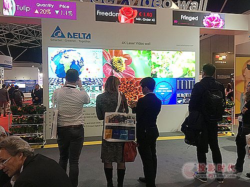 ̨ISE 2017չʾȫ4KⱳͶʾǽVivitek̽²Ʒ