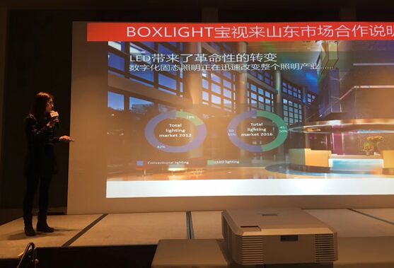 重磅！HLD互动投影机精彩亮相 Boxlight宝视来山东合作会议在济南召开