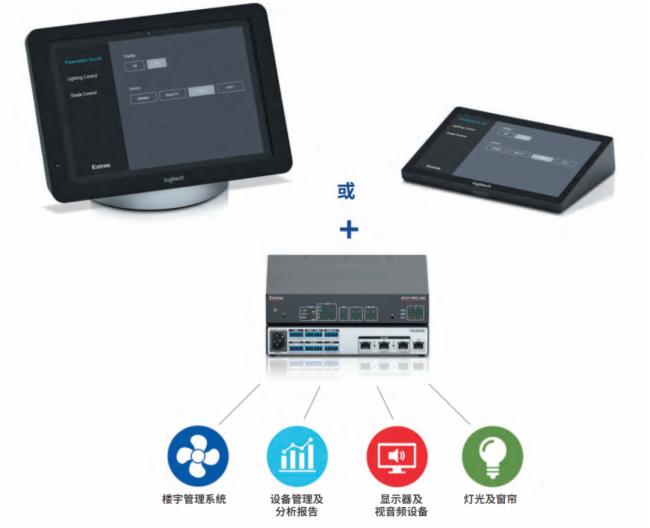 Extron成功将自动化及视音频控制功能融入现代化办公环境中的 Logitech Tap 和 SmartDock 系统