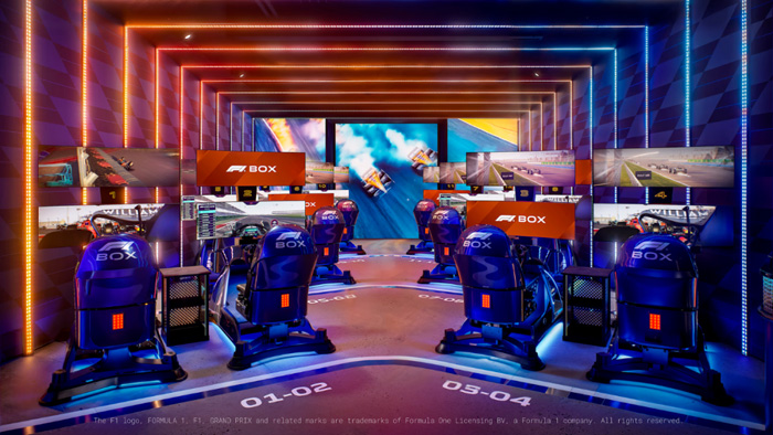 Disguise&nbsp;|&nbsp;F1&nbsp;Box&nbsp;在伦敦开幕-F1&nbsp;Arcade&nbsp;打造的全新沉浸式赛车场馆