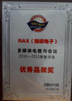 <font color='#FF0000'>RAX</font>（瑞崎）获大屏盛典“优秀品牌奖”