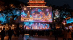 奥图码为企业定制光影跨年解决方案